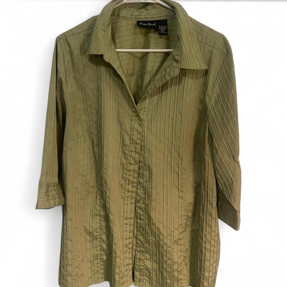 Olive Green Button Down Shirt